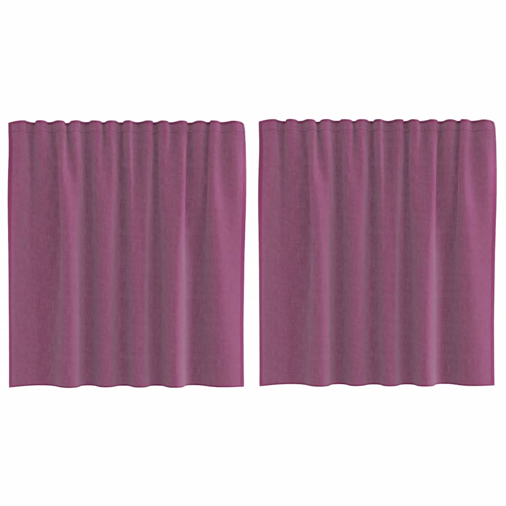 Vidaxl rideaux voile avec passe-tringles 2 pcs violet
