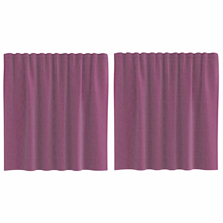 Vidaxl rideaux voile avec passe-tringles 2 pcs violet