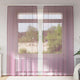 Vidaxl rideaux voile avec passe-tringles 2 pcs violet