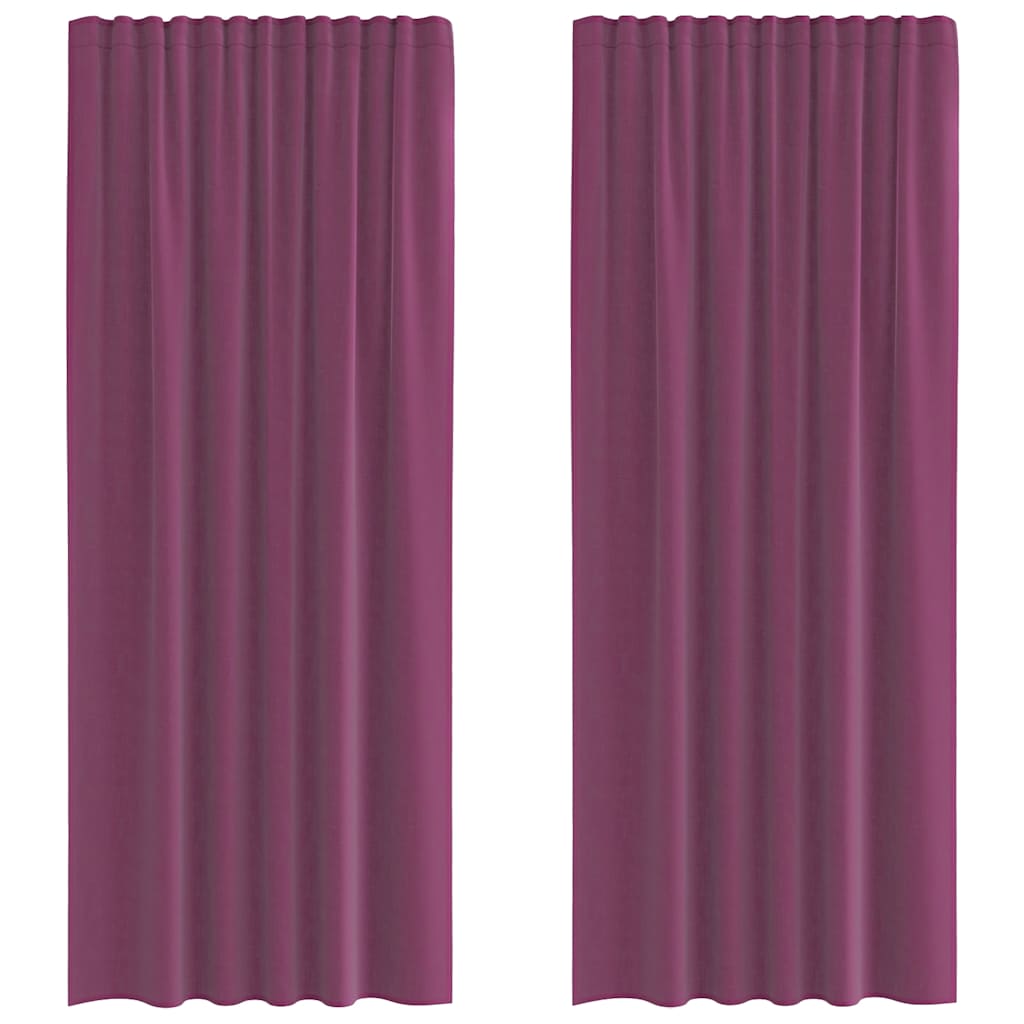 Vidaxl rideaux voile avec passe-tringles 2 pcs violet