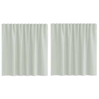Vidaxl rideaux voile avec passe-tringles 2 pcs gris clair