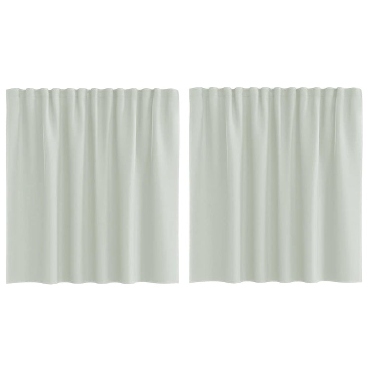 Vidaxl rideaux voile avec passe-tringles 2 pcs gris clair