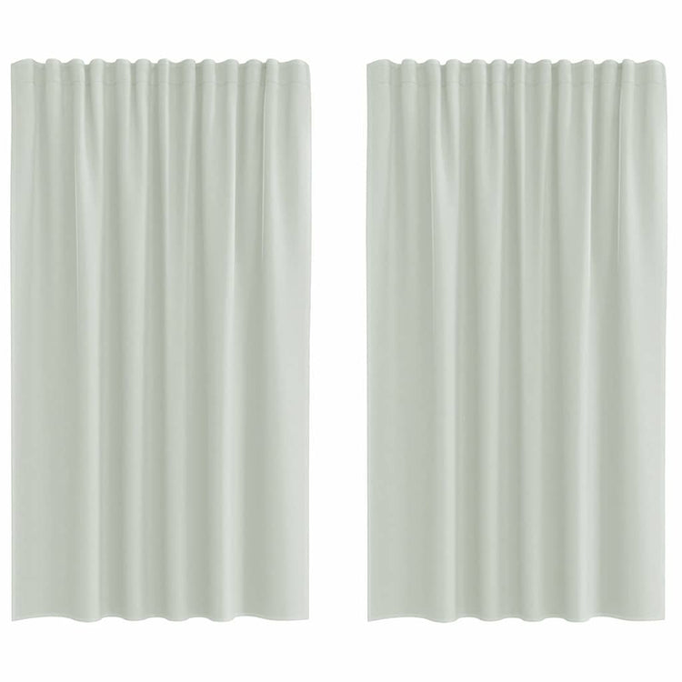 Vidaxl rideaux voile avec passe-tringles 2 pcs gris clair