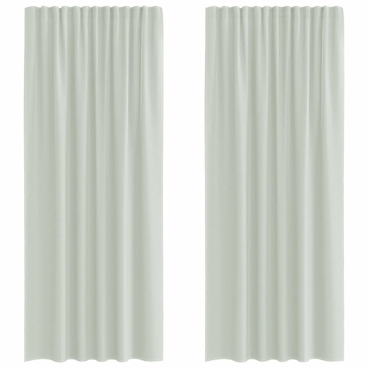 Vidaxl rideaux voile avec passe-tringles 2 pcs gris clair