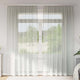 Vidaxl rideaux voile avec passe-tringles 2 pcs gris clair