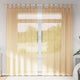 Vidaxl rideaux voile avec passe-tringles 2 pcs sable