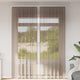 Vidaxl rideaux voile avec passe-tringles 2 pcs marron clair