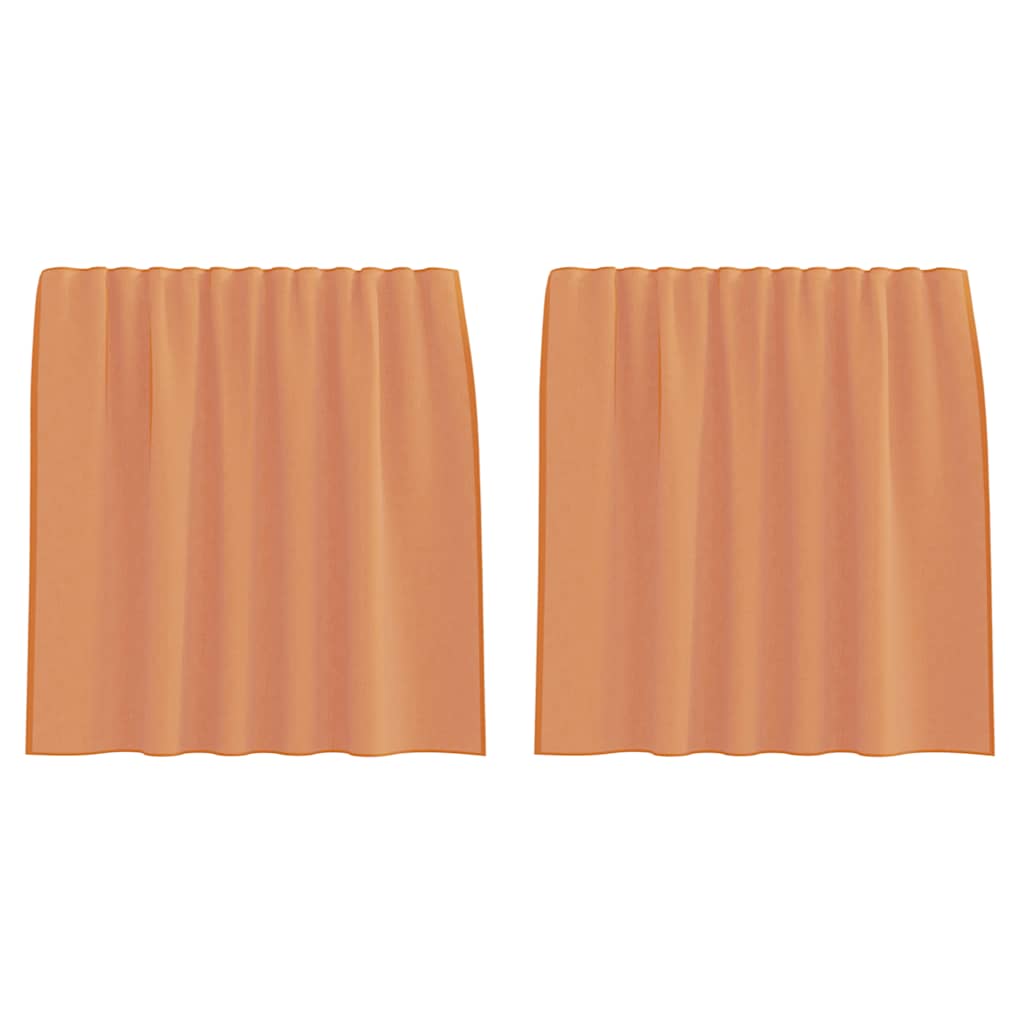 Vidaxl voilages avec passe-tringles 2 pcs terre cuite