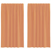 Vidaxl voilages avec passe-tringles 2 pcs terre cuite