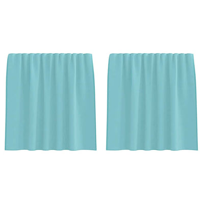 Vidaxl rideaux voile avec passe-tringles 2 pcs turquoise