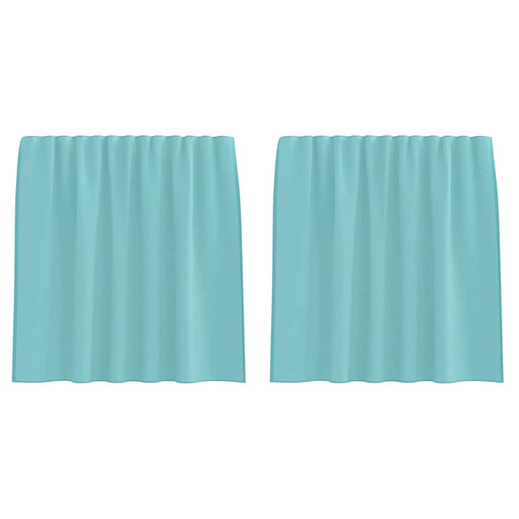 Vidaxl rideaux voile avec passe-tringles 2 pcs turquoise