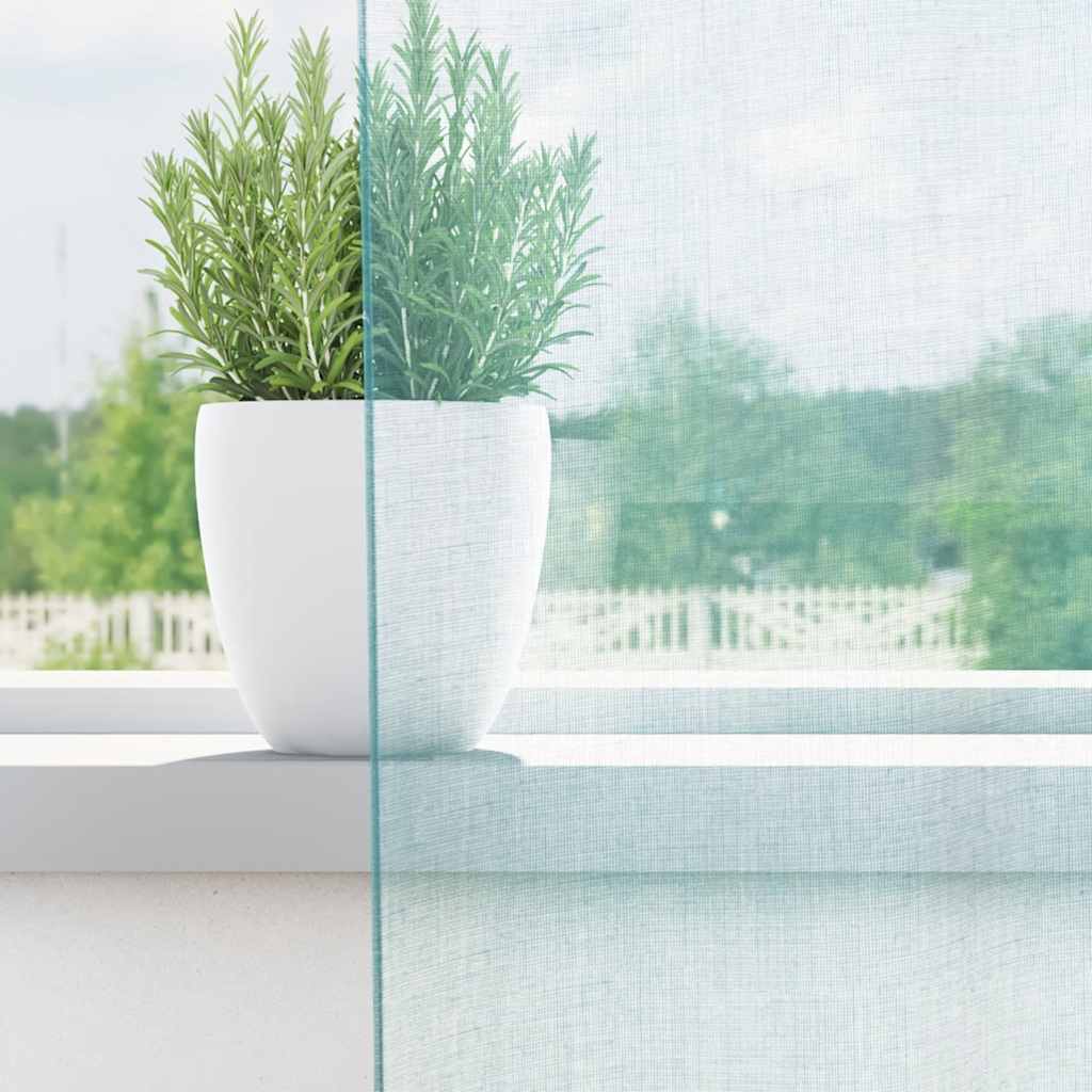 Vidaxl rideaux voile avec passe-tringles 2 pcs turquoise