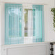 Vidaxl rideaux voile avec passe-tringles 2 pcs turquoise