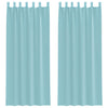 Vidaxl rideaux voile avec passe-tringles 2 pcs turquoise