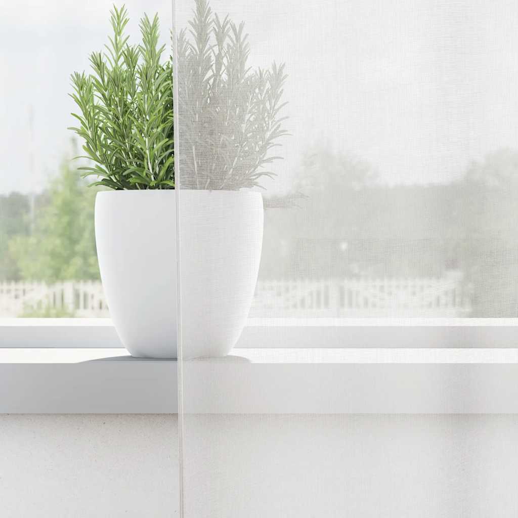 Vidaxl rideaux voile avec passe-tringles 2 pcs blanc