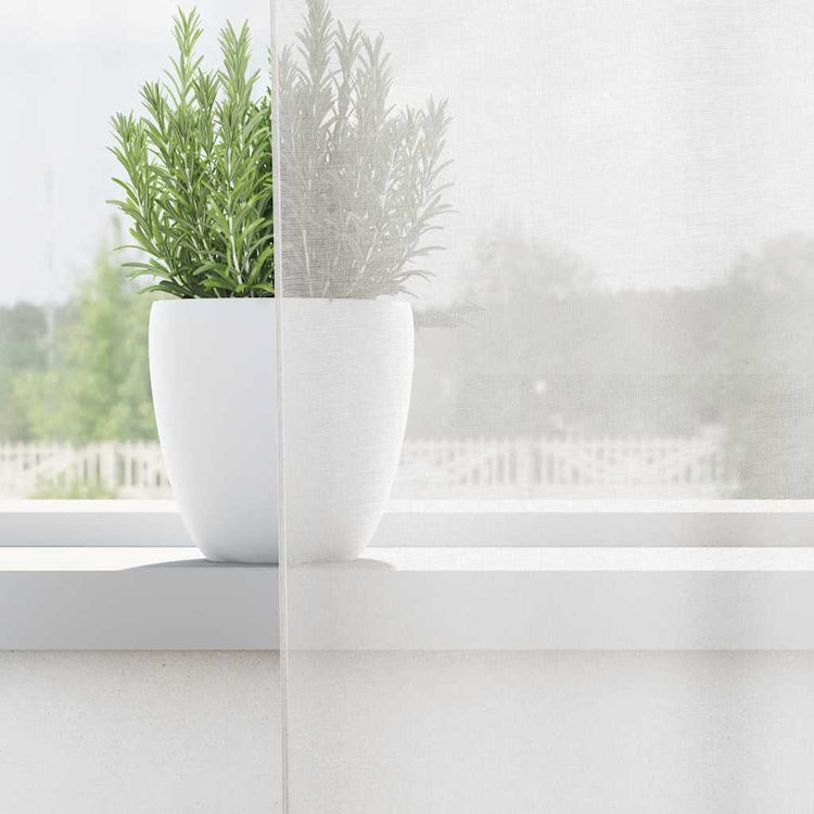 Vidaxl rideaux voile avec passe-tringles 2 pcs blanc