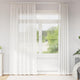 Vidaxl rideaux voile avec passe-tringles 2 pcs blanc