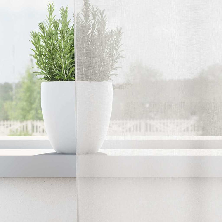 Vidaxl rideaux voile avec passe-tringles 2 pcs blanc