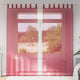 Vidaxl rideaux voile avec passe-tringles 2 pcs bordeaux