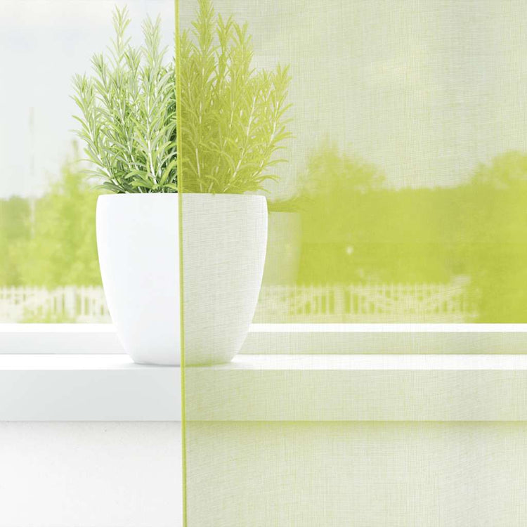 VidaXL rideaux voile avec rebord 2 pcs vert pomme