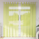 VidaXL rideaux voile avec rebord 2 pcs vert pomme
