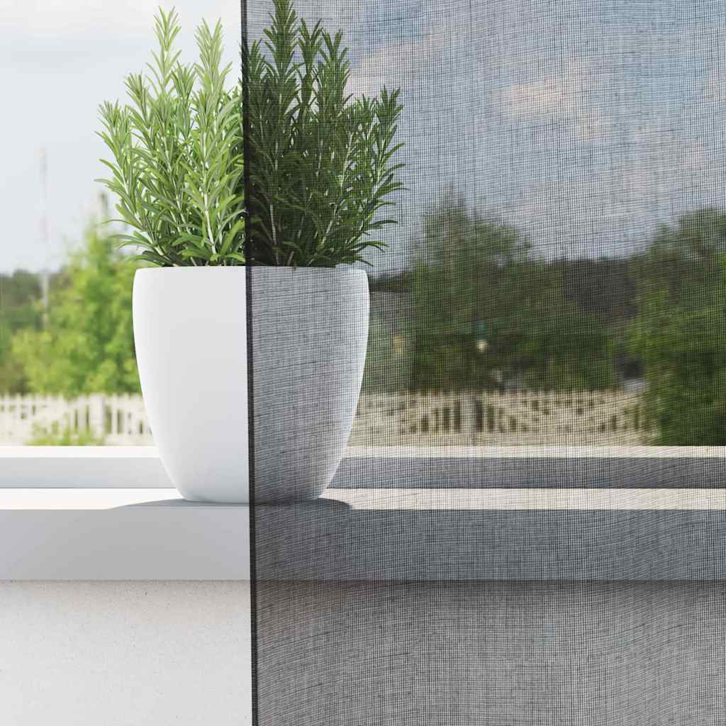 Vidaxx rideaux voile avec patte supérieure 2 pcs noir