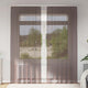 Vidaxl rideaux voile avec patte supérieure 2 pcs marron