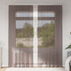 Vidaxl rideaux voile avec patte supérieure 2 pcs marron