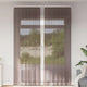 Vidaxl rideaux voile avec patte supérieure 2 pcs marron