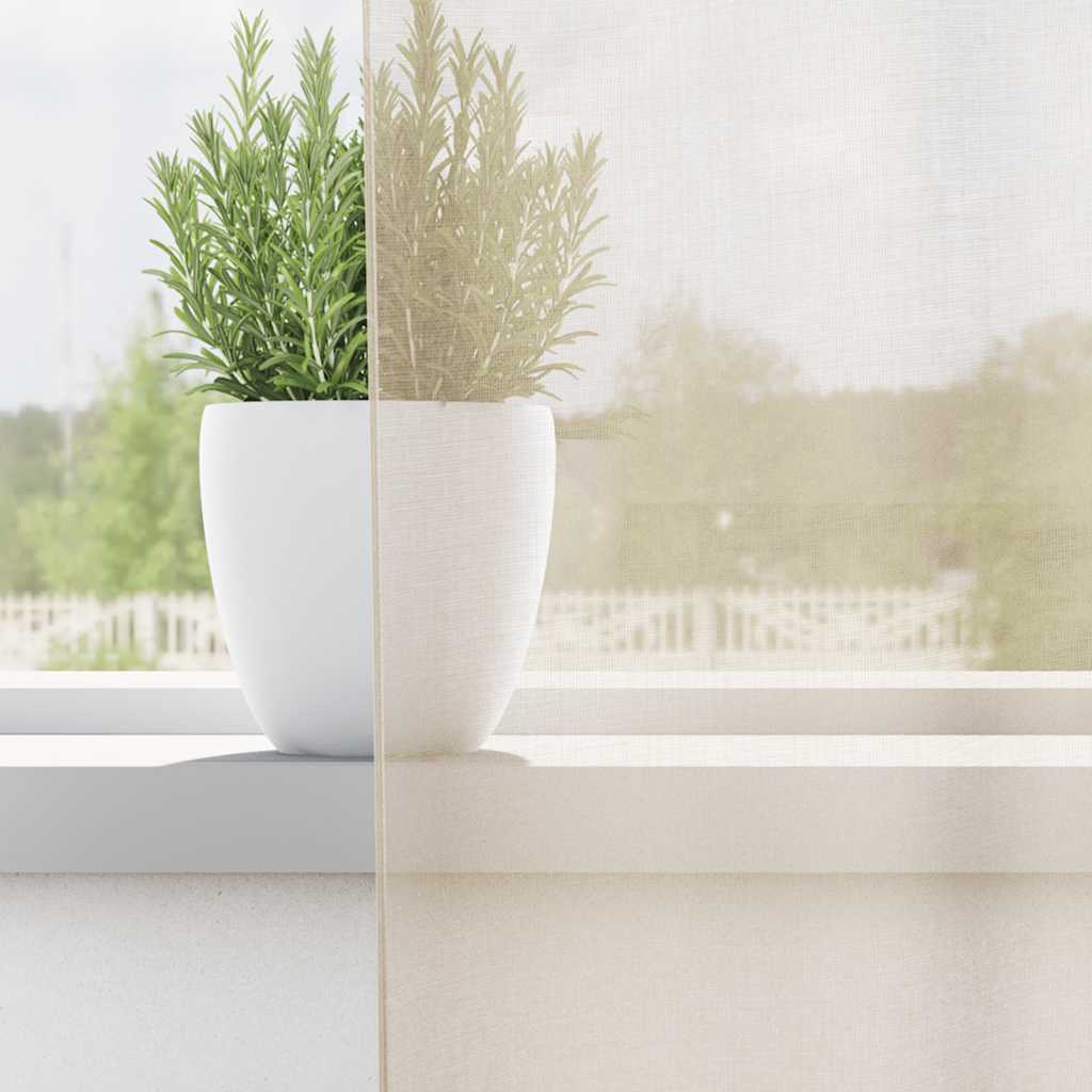 Vidaxl rideaux voile avec patte supérieure 2 pcs couleur crème
