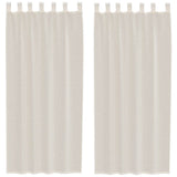 Vidaxl rideaux voile avec patte supérieure 2 pcs couleur crème - afbeelding 2