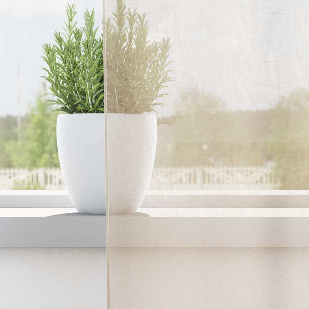 Vidaxl rideaux voile avec patte supérieure 2 pcs couleur crème