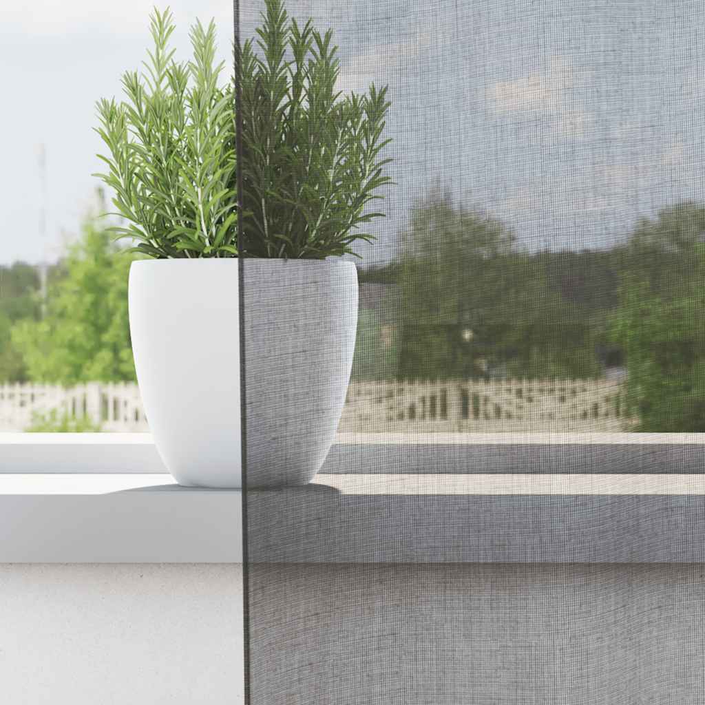 Vidaxx rideaux voile avec passants 2 pcs 140x260 cm gris foncé