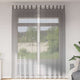 Vidaxx rideaux voile avec passants 2 pcs 140x260 cm gris foncé