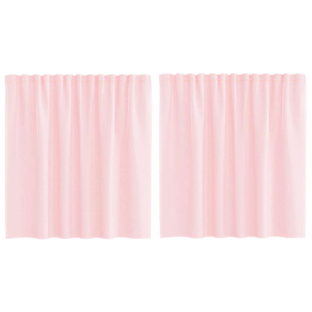 Vidaxx rideaux voile avec passants 2 pcs 140x140 cm rose clair