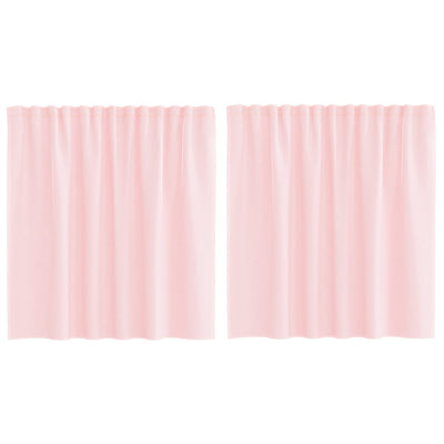 Vidaxx rideaux voile avec passants 2 pcs 140x140 cm rose clair