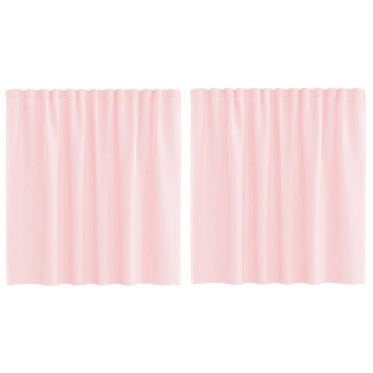 Vidaxx rideaux voile avec passants 2 pcs 140x140 cm rose clair