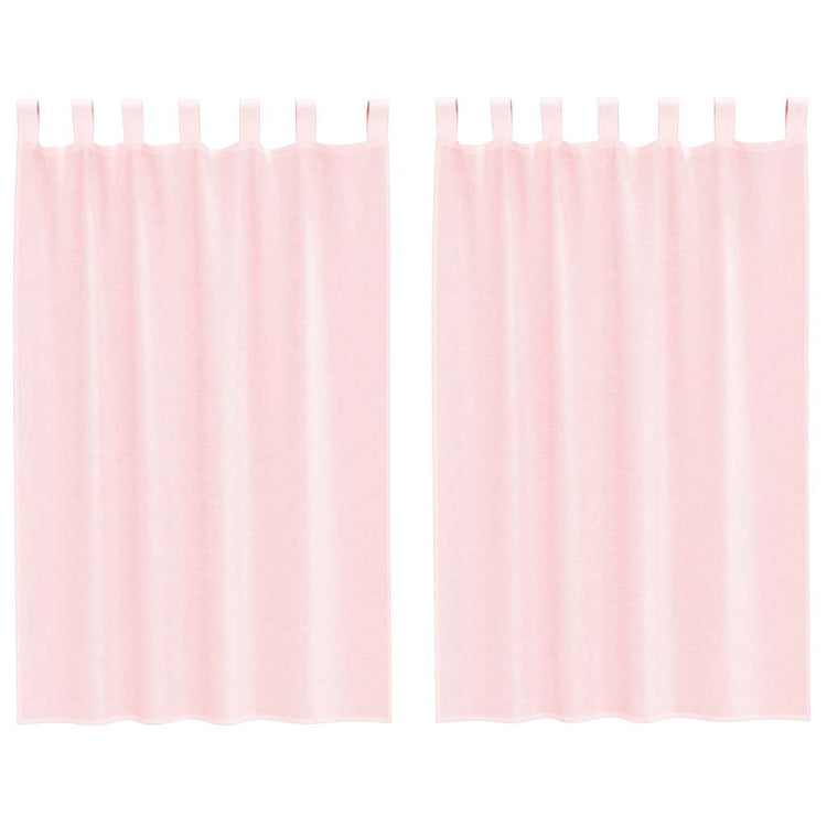 Vidaxx rideaux voile avec passants 2 pcs 140x175 cm rose clair