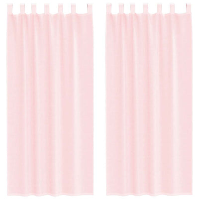 Vidaxx rideaux voile avec passants 2 pcs 140x225 cm rose clair