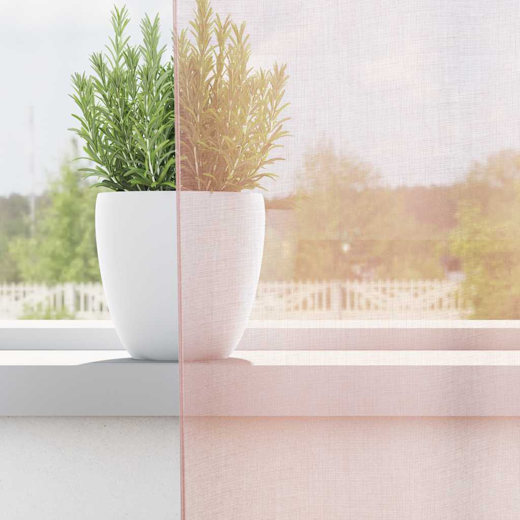 Vidaxx rideaux voile avec passants 2 pcs 140x225 cm rose clair