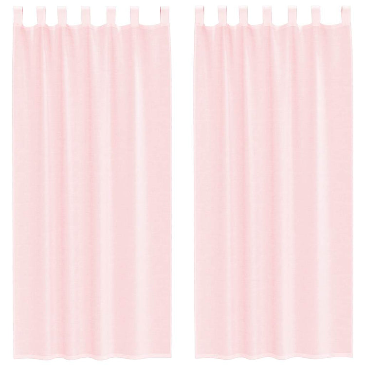 Vidaxx rideaux voile avec passants 2 pcs 140x245 cm rose clair
