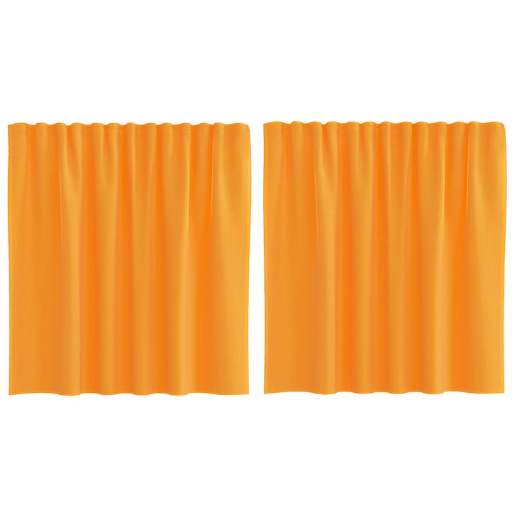 Vidaxx rideaux voile avec passants 2 pcs 140x140 cm orange