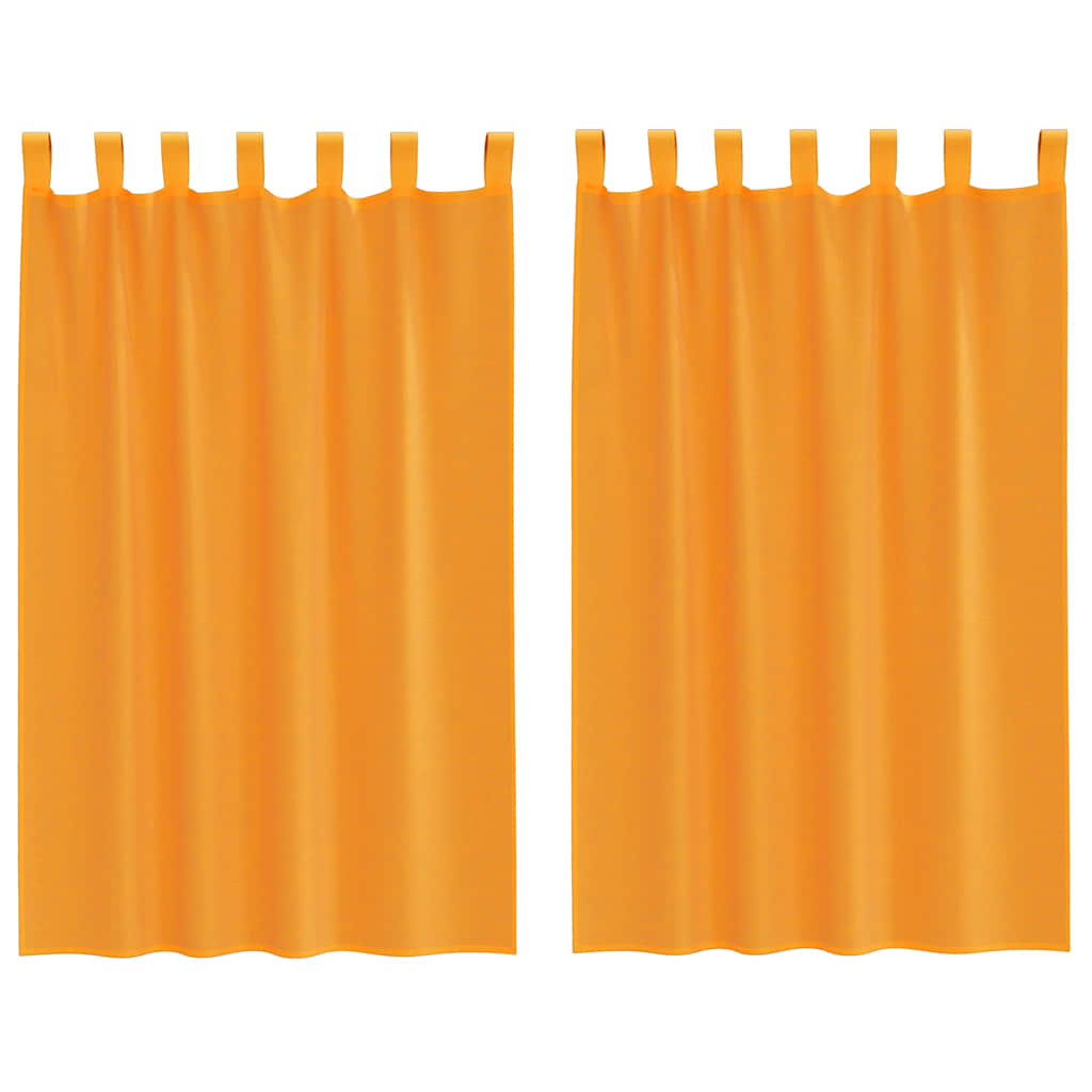 Vidaxx rideaux voile avec passants 2 pcs 140x175 cm orange