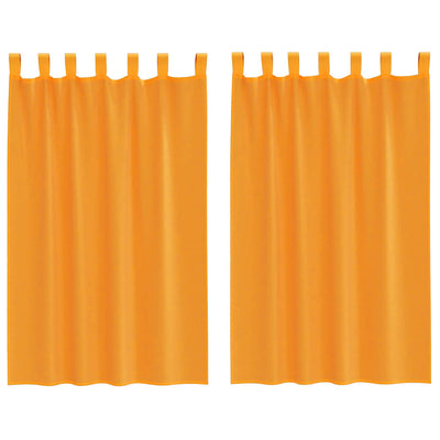 Vidaxx rideaux voile avec passants 2 pcs 140x175 cm orange