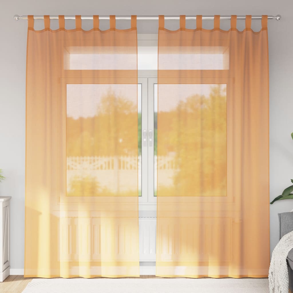 Vidaxx rideaux avec passants 2 pcs 140x245 cm orange