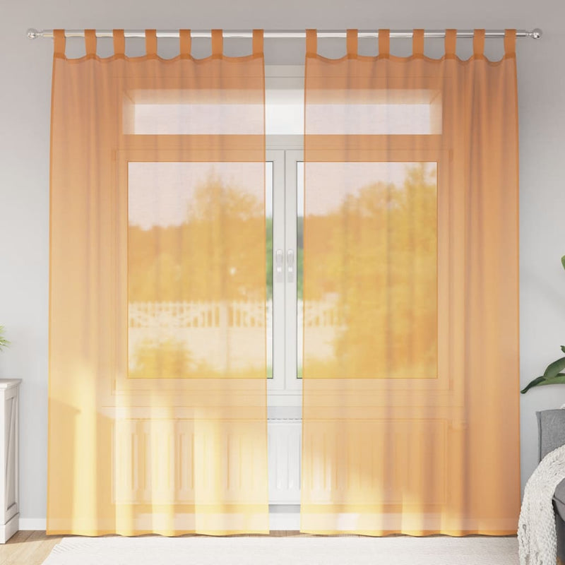 Vidaxx rideaux avec passants 2 pcs 140x245 cm orange
