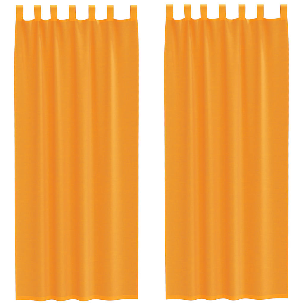 Vidaxx rideaux voile avec passants 2 pcs 140x260 cm orange