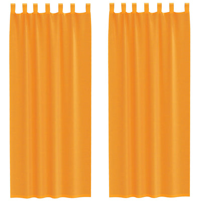 Vidaxx rideaux voile avec passants 2 pcs 140x260 cm orange