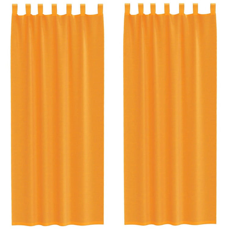Vidaxx rideaux voile avec passants 2 pcs 140x260 cm orange
