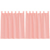 Vidaxx rideaux voile avec passants 2 pcs 140x140 cm rose